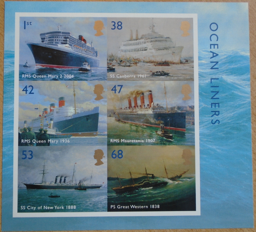 (image for) MS2454 2004 Ocean Liners Imperforate Trial Miniature Sheet